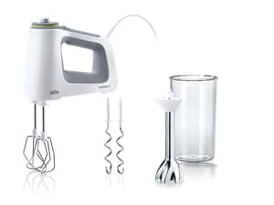 Braun MultiMix 5 HM 5107 WH - Handmixer - 750 W - vit / grå