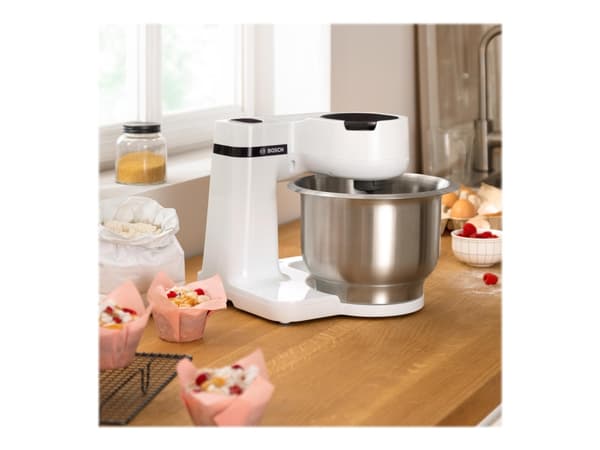 Bosch Serie 2 MUM, 3,8 L, Valkoinen, Painikkeet, 2,4 kg, 1,7 kg, 1,1 m