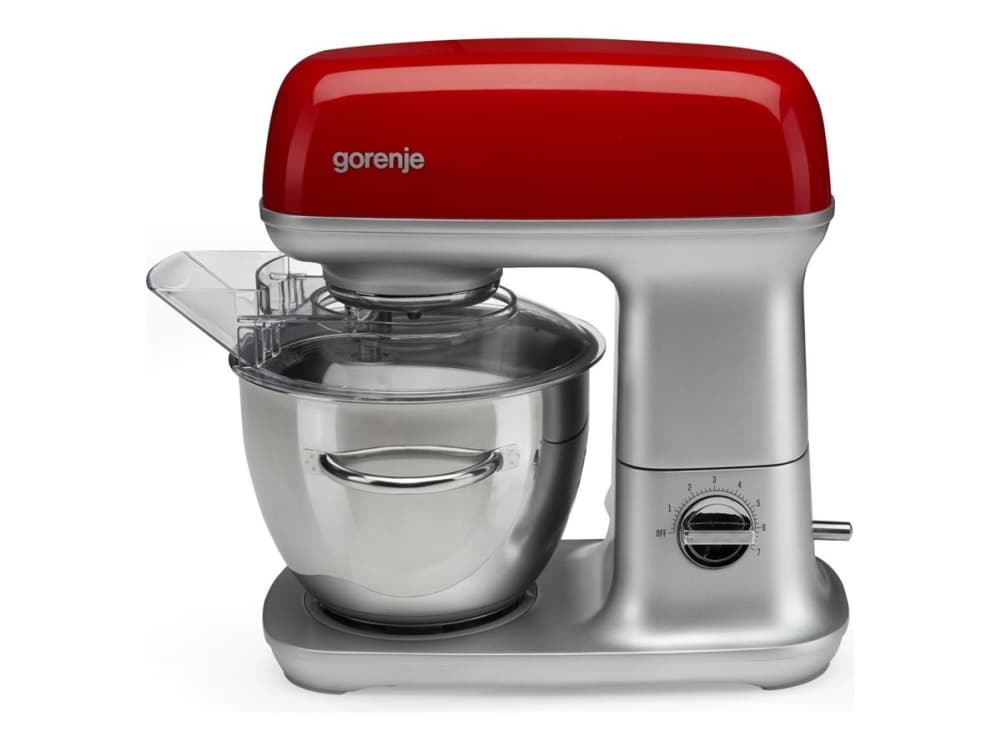 Kitchen mixer Gorenje Kitchen machine MMC1000RLR Number of speeds 7, 1000 W, Bowl capacity 4.5 L, Aluminum, Stainless Steel/Red