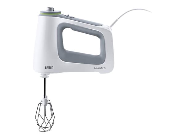 Braun MultiMix 5 HM 5137 WH - Håndmikser - 750 W - hvit/grå