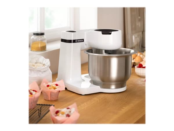 Bosch Serie 2 MUM, 3,8 L, Valkoinen, Painikkeet, 2,4 kg, 1,7 kg, 1,1 m