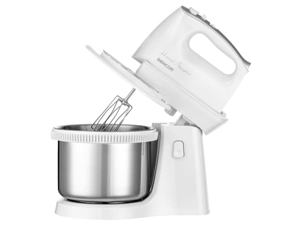 Sencor SHM 6206SS, Käsisekoitin, Ruostumaton teräs, Valkoinen, Vaivaus, Sekoitus, 1,2 m, 2,5 L, 500 W