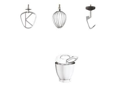 Kenwood KVL65.001.WH, Seisova tehosekoitin, Valkoinen, Sekoitus, 7 L, Metalli, Ruostumaton teräs