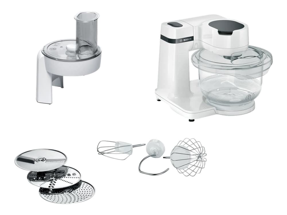 Bosch Serie 2 MUMS2TW01 matberedare 700 W 3,8 l Svart, Vit