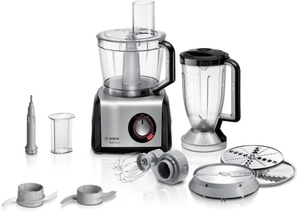 Bosch MC812M814 kjøkkenmaskin 1250 W 3,9 l Sort, Rustfritt stål, Gjennomsiktig
