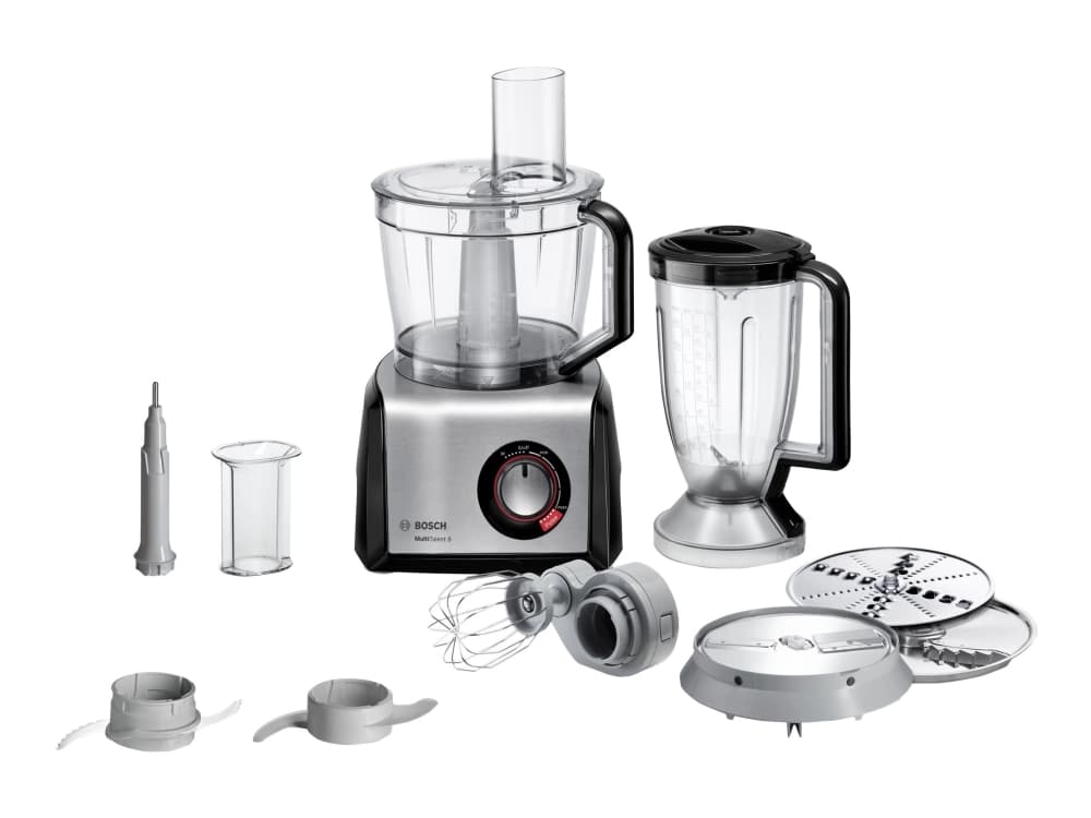 Bosch MC812M814 matberedare 1250 W 3,9 l Svart, Rostfritt stål, Transparent