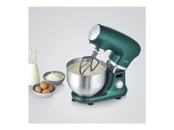 SEVERIN KM 3896 - Kjøkkenmaskin - 1000 W - matt green/brushed stainless steel/black