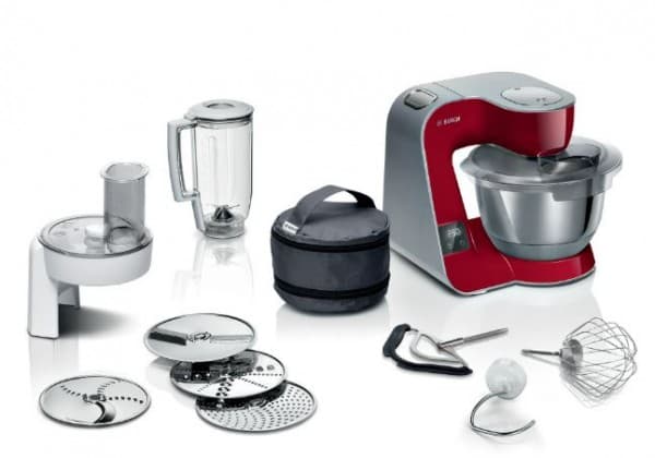Bosch MUM5 MUM5X720 - Kjøkkenmaskin - 1000 W - dyp rød/sølv