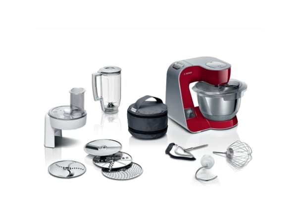 Bosch MUM5 MUM5X720 - Kjøkkenmaskin - 1000 W - dyp rød/sølv