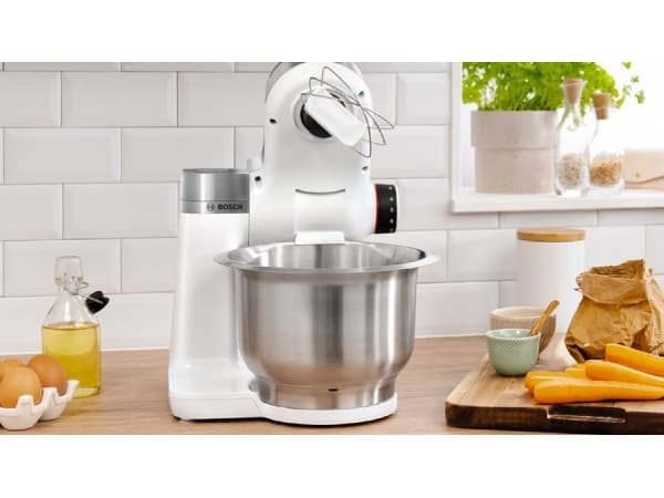Bosch Serie 2 MUMS2VS30, 3,8 L, Hopea, Valkoinen, 1,25 L, 2 kg, 1,1 m, Ruostumaton teräs