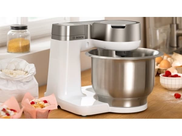 Bosch Serie 2 MUMS2VS30, 3,8 L, Hopea, Valkoinen, 1,25 L, 2 kg, 1,1 m, Ruostumaton teräs