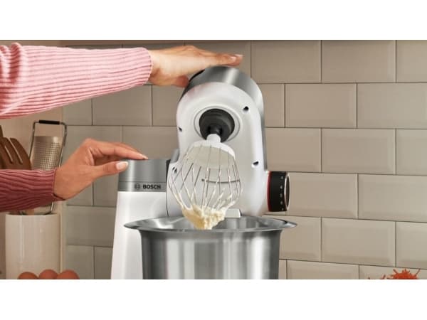 Bosch Serie 2 MUMS2VS30, 3,8 L, Hopea, Valkoinen, 1,25 L, 2 kg, 1,1 m, Ruostumaton teräs