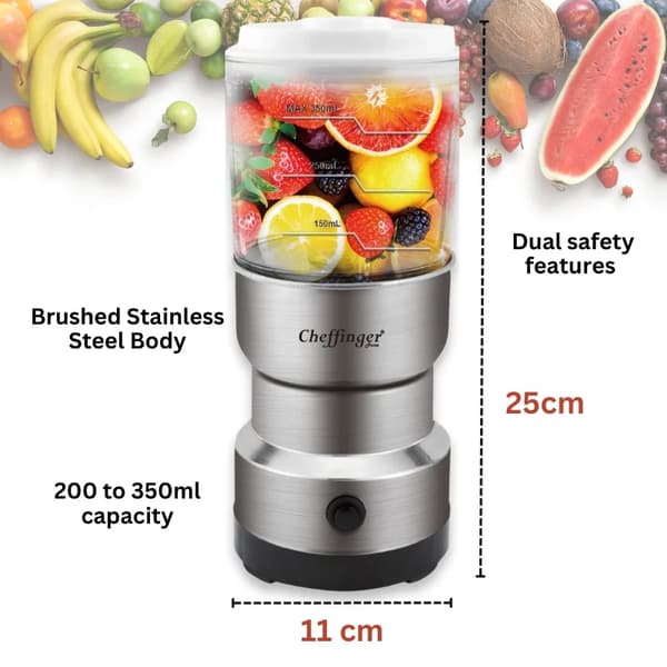 Cheffinger CF-CGB300: 300W elektrisk kaffekværn og juiceblender