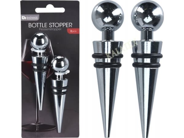 Utmerket Houseware Vinkork, gjenbrukbar, metall, 2 stk |