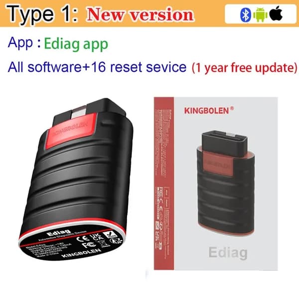 OBD2-skanneri, Bluetooth-yhteys, OE-tason diagnostiikkatyökalu, Tyyppi 1