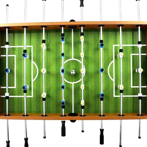 vidaXL Fotballbord stål 60 kg 140x74,5x87,5 cm lysebrun og svart