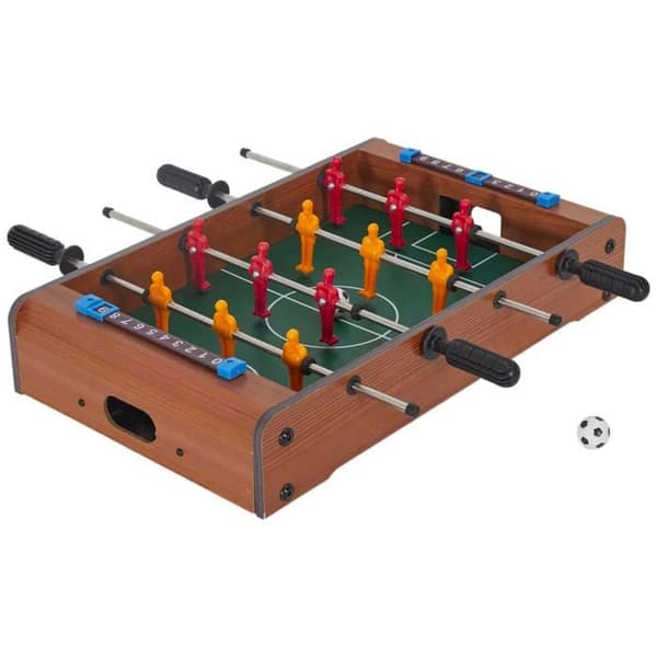 Mister Gadget MG2018 Bordsspel Bordsfotboll Med 2 resultattavlor och 2 bollar Metallplast Brun och grön H10x31x51 cm