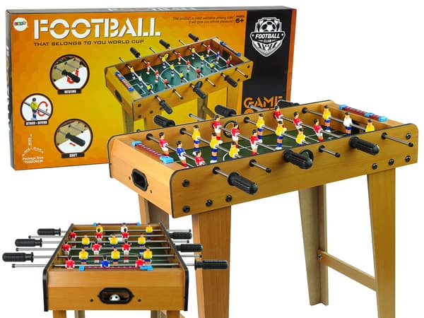 Bordfodbold - fodboldbord i træ - 69 x 36,5 x 62 cm