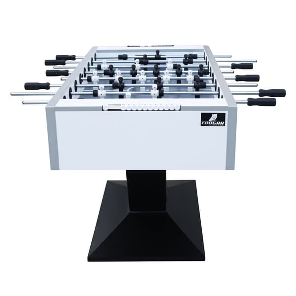 Cougar Worldcup Premium Pro Fotbollsbord i vit färg | Fotbollsbord inkl. 4 bollar och poängsättare | Fotbollsbord för barn och vuxna 141x76x90 cm
