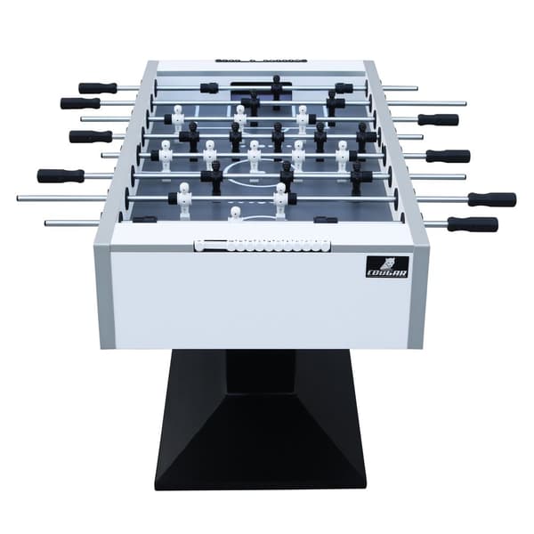 Cougar Worldcup Premium Pro Fotbollsbord i vit färg | Fotbollsbord inkl. 4 bollar och poängsättare | Fotbollsbord för barn och vuxna 141x76x90 cm