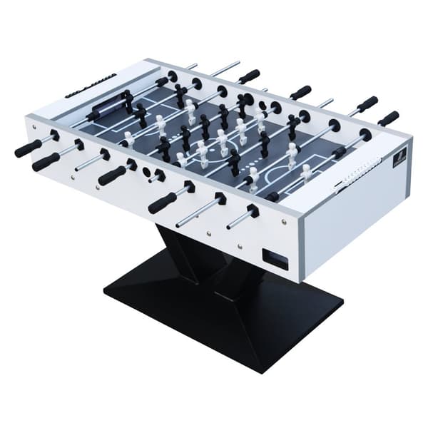 Cougar Worldcup Premium Pro Fotbollsbord i vit färg | Fotbollsbord inkl. 4 bollar och poängsättare | Fotbollsbord för barn och vuxna 141x76x90 cm