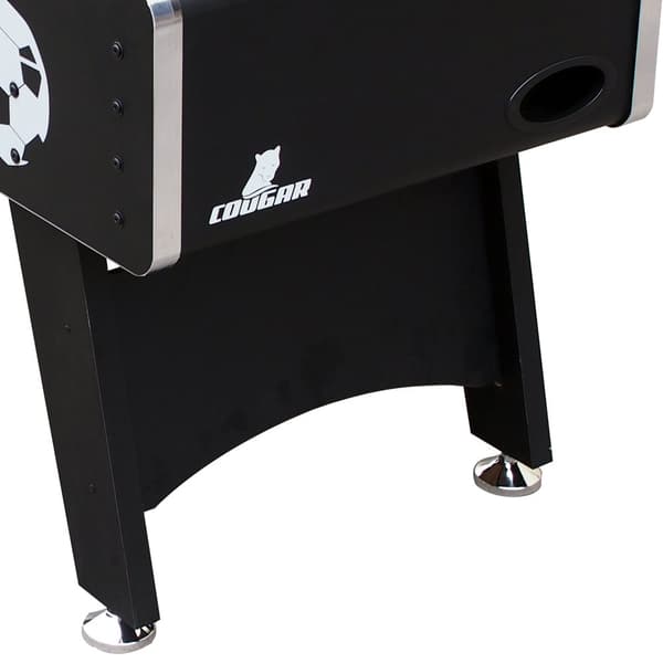 Cougar Arena Fotbollsbord i svart | Fotbollsbord med teleskopstänger inkl. 4 bollar och poängräknare | Inomhusfotbollsbord 141x75x88 cm