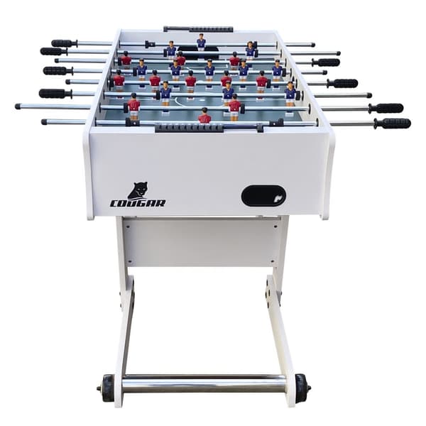 Cougar Scorpion Kick Fotbollsbord hopfällbart i vitt | Fotbollsbord inkl. 2 bollar och poängräknare | Fotbollsbord 122 x 61 x 80 cm