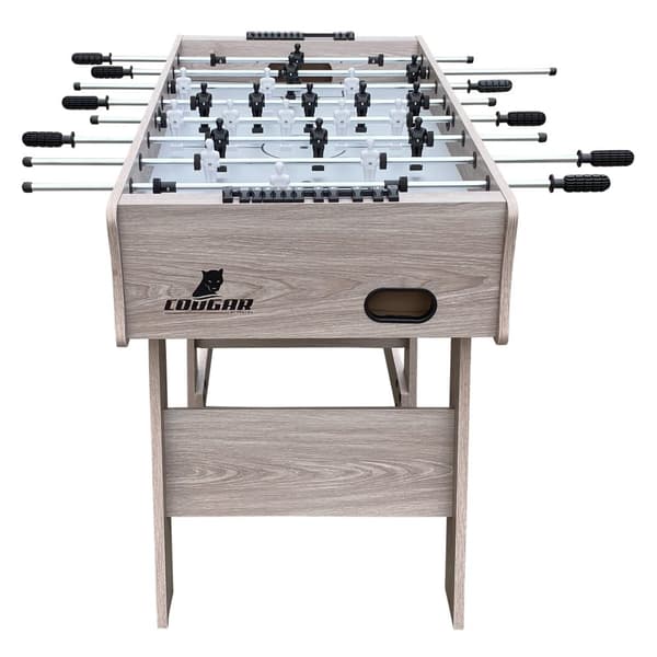 Cougar Scorpion Kick Fällbart fotbollsbord i eklook | Fotbollsbord inkl. 2 bollar och poängsättare | Fotbollsbord 122 x 61 x 80 cm