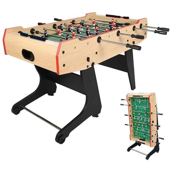 DEVESSPORT hopfällbar fotboll - Brun - MDF - Vuxen - 122 x 60,5 x 82 cm