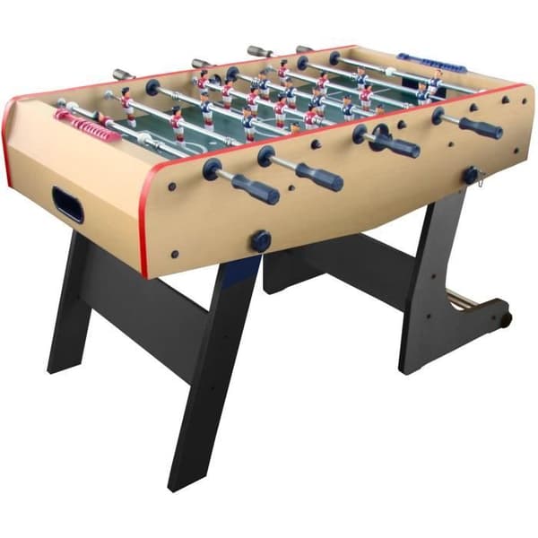 Arcade Games hopfällbar bordsfotboll - Barnsortiment - Utrymmesbesparande - 143x75x15 - Bok och svarta ben
