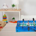 Miniatyrbild 5 av 6: Relaxdays Bordtennisbord, LED-lampor, barn &amp; vuxna, 4 stångar, 2 bollar ingår, mini fotbollsspel, blå