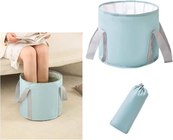 Lollanda Foldable Foot Bath - Badekar til fodspa og fodpleje, bærbart til hjemmet, rejser, camping og udendørs brug