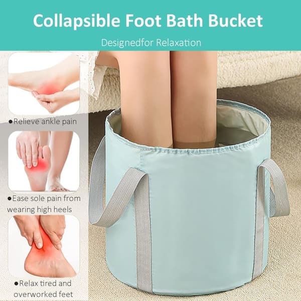 Lollanda Foldable Foot Bath - Badekar til fodspa og fodpleje, bærbart til hjemmet, rejser, camping og udendørs brug