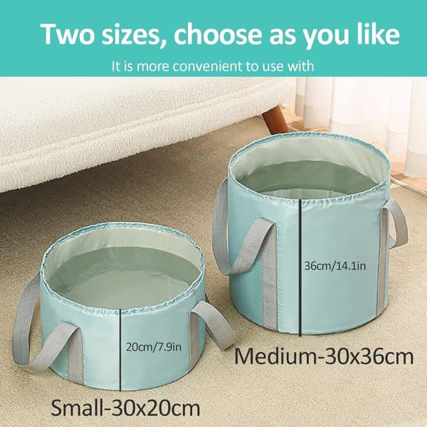 Lollanda Foldable Foot Bath - Badekar til fodspa og fodpleje, bærbart til hjemmet, rejser, camping og udendørs brug