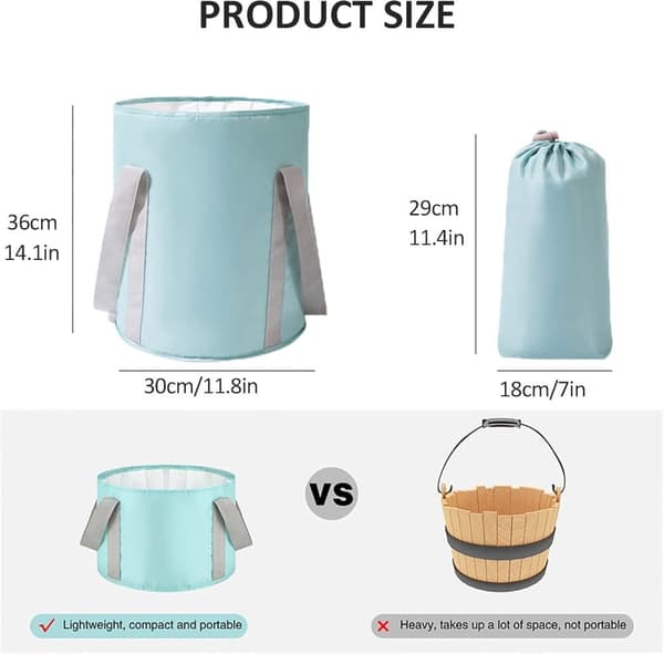 Lollanda Foldable Foot Bath - Badekar til fodspa og fodpleje, bærbart til hjemmet, rejser, camping og udendørs brug