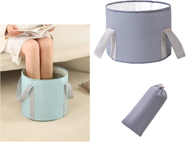 Lollanda Foldable Foot Bath - Badekar til fodspa og fodpleje, bærbart til hjemmet, rejser, camping og udendørs brug