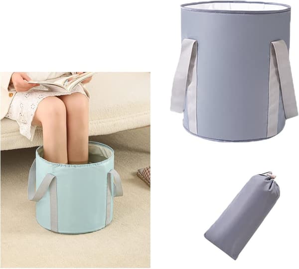 Lollanda Foldable Foot Bath - Badekar til fodspa og fodpleje, bærbart til hjemmet, rejser, camping og udendørs brug