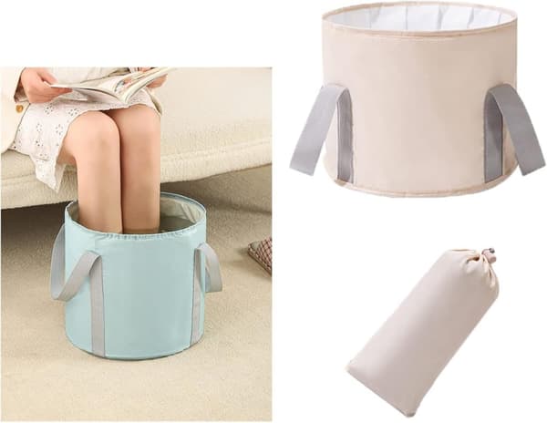 Lollanda Foldable Foot Bath - Badekar til fodspa og fodpleje, bærbart til hjemmet, rejser, camping og udendørs brug