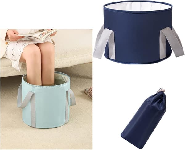 Lollanda Foldable Foot Bath - Badekar til fodspa og fodpleje, bærbart til hjemmet, rejser, camping og udendørs brug