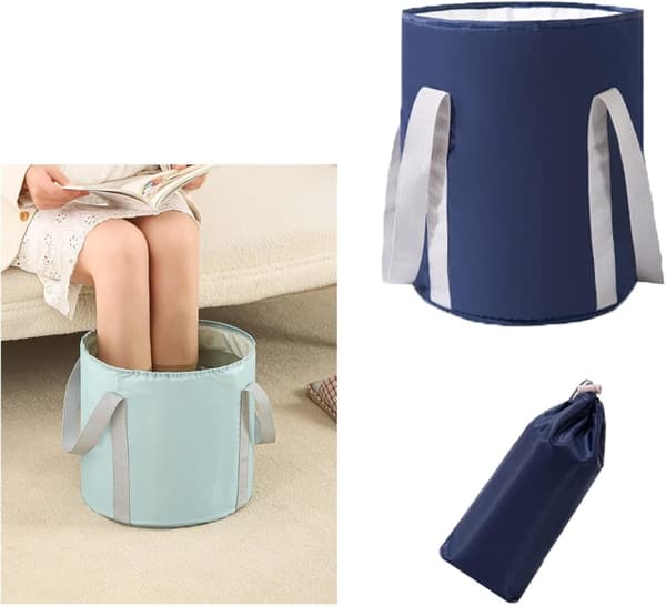 Lollanda Foldable Foot Bath - Badekar til fodspa og fodpleje, bærbart til hjemmet, rejser, camping og udendørs brug