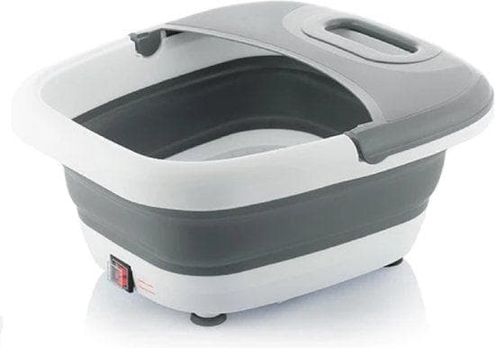Fotbad Foldbar - Fotbad med tryckpunkter - Fotmassage - Foldbar fotbad - Fot Spa - White