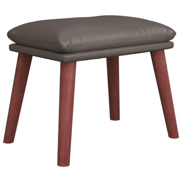 vidaXL fodskammel 45x29,5x35 cm kunstlæder grå