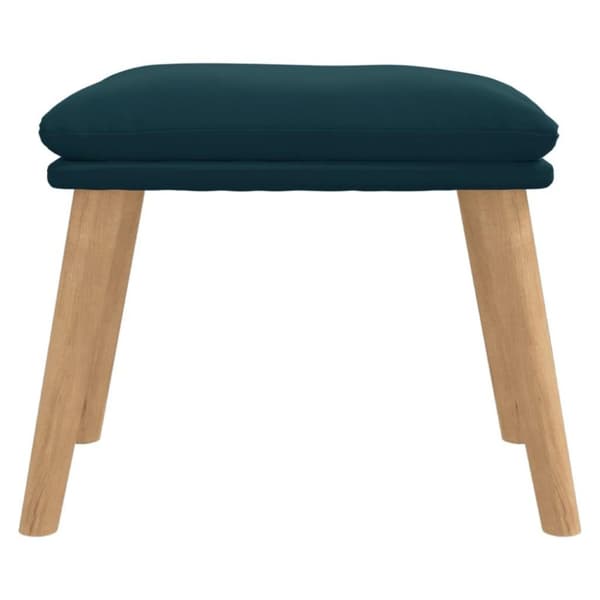 vidaXL Fotpall blå 45x29,5x35 cm sammet