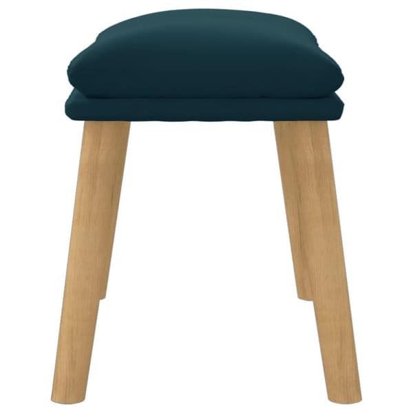 vidaXL Fotpall blå 45x29,5x35 cm sammet