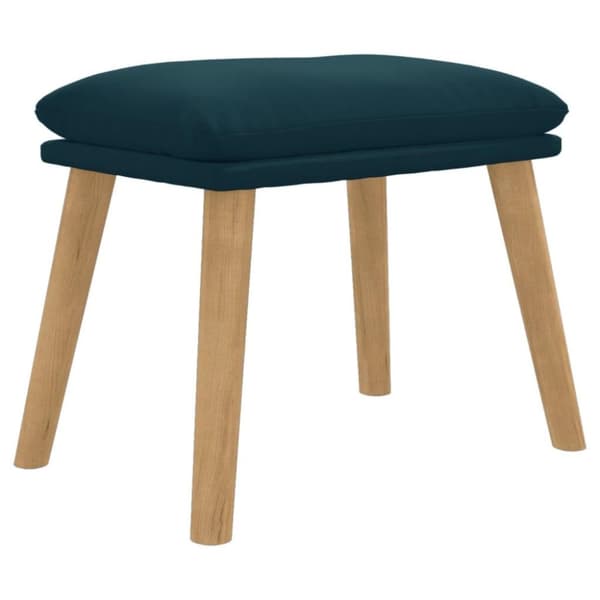 vidaXL Fotpall blå 45x29,5x35 cm sammet