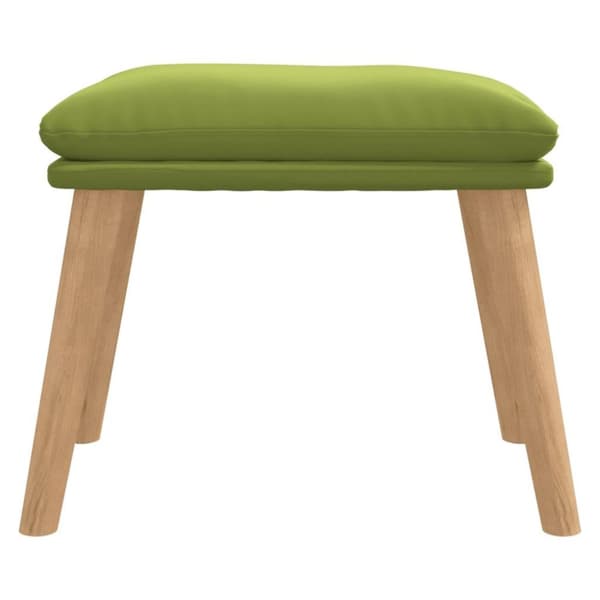 vidaXL Fotpall ljusgrön 45x29,5x39 cm sammet
