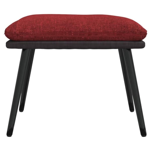 vidaXL Fotpall vinröd 45x29,5x39 cm tyg och konstläder