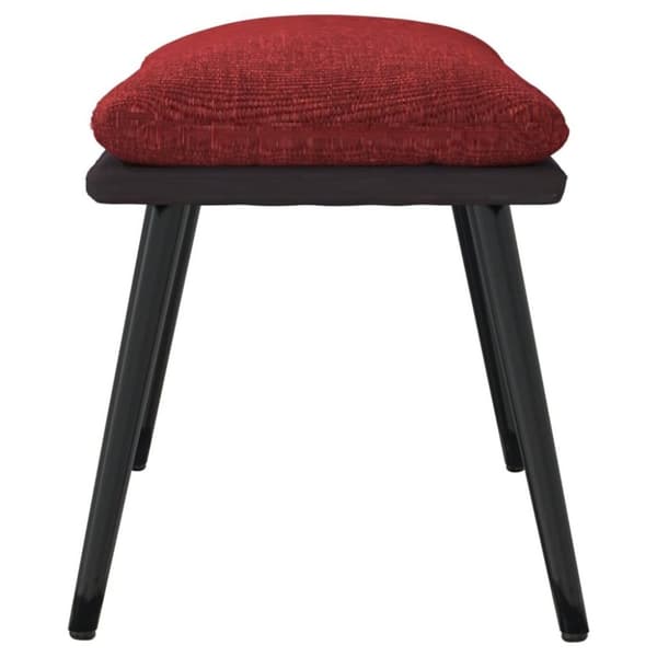 vidaXL Fotpall vinröd 45x29,5x39 cm tyg och konstläder