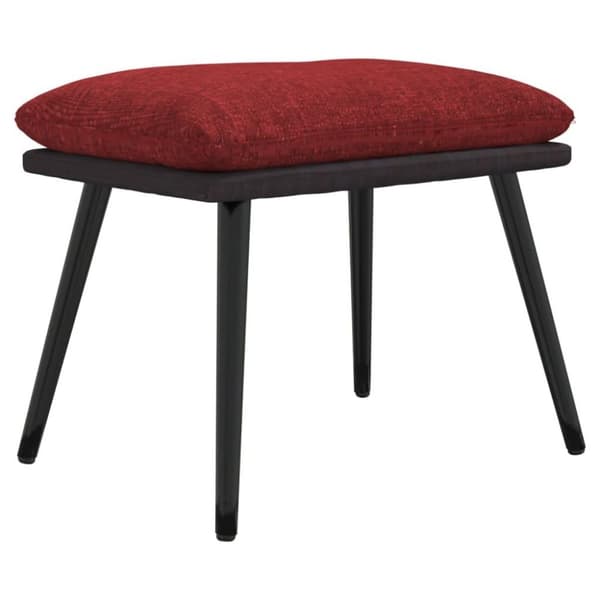 vidaXL Fotpall vinröd 45x29,5x39 cm tyg och konstläder