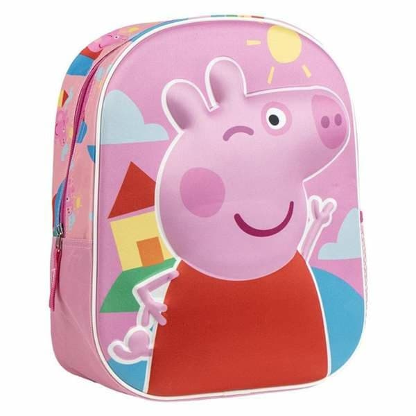 Skolryggsäck 3D Peppa Pig Rosa 25,0 x 31,0 x 10,0 cm